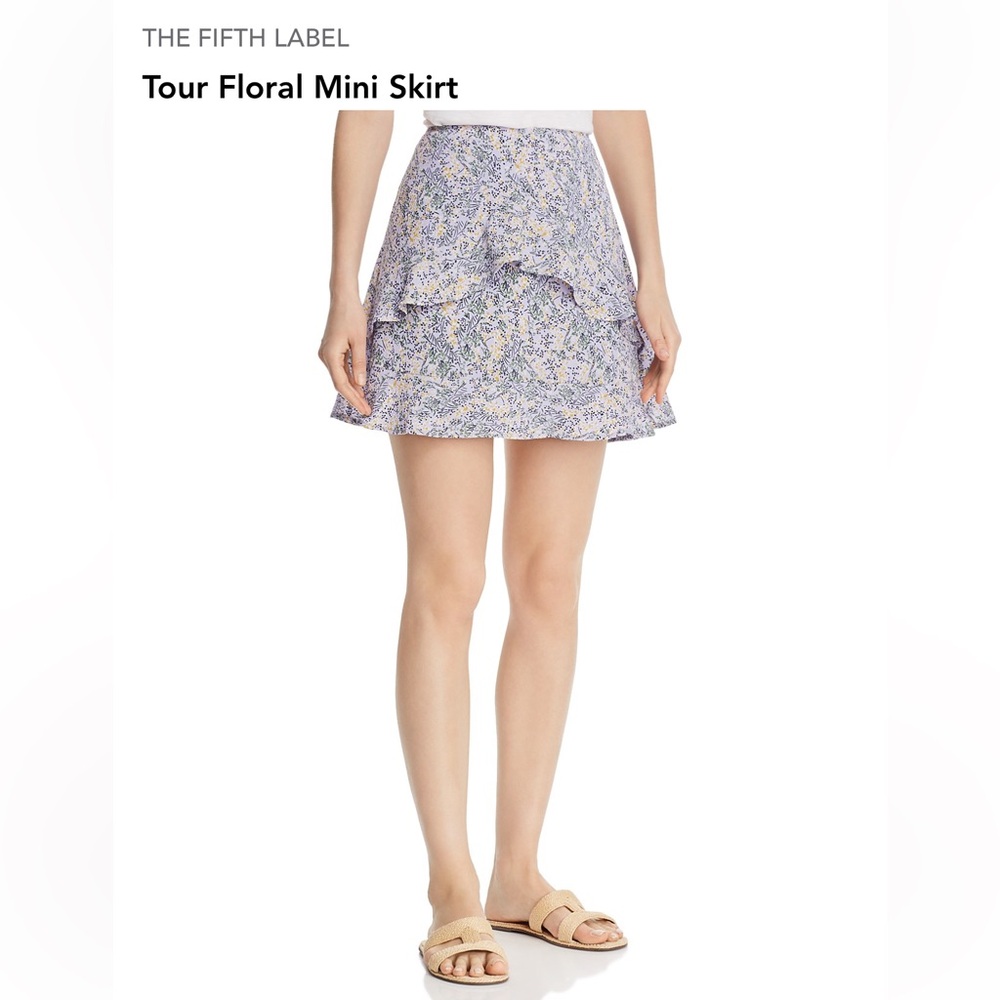 THE FIFTH LABEL Mini Skirt Lavendar Floral size L